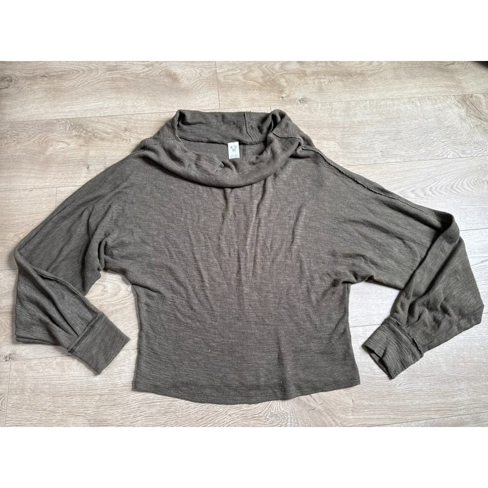 EUC Free People We the Free Women's Oversized Green‎ Dolman Sweater Top size S